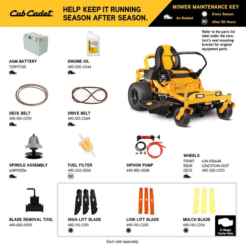 Cub Cadet Ultima ZT1 50 in. Fabricated Deck 23HP V-Twin Kawasaki FR Series Engine Dual Hydro Drive Gas Zero Turn Riding Lawn Mower - Ultima ZT1-50