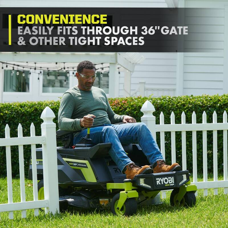 RYOBI 80V HP Brushless 30 in. Battery Electric Cordless Zero Turn Riding Mower with (2) 80V 10 Ah Batteries and Charger - RYRM8010