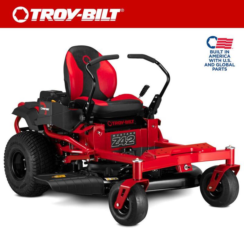 Troy-Bilt Mustang 42 in. 22 HP V-Twin Kohler 7000 Series Engine Dual Hydrostatic Drive Gas Zero Turn Riding Lawn Mower - Mustang Z42