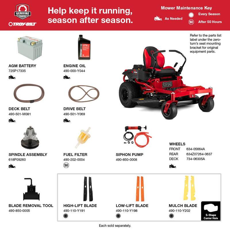 Troy-Bilt Mustang 42 in. 22 HP V-Twin Kohler 7000 Series Engine Dual Hydrostatic Drive Gas Zero Turn Riding Lawn Mower - Mustang Z42