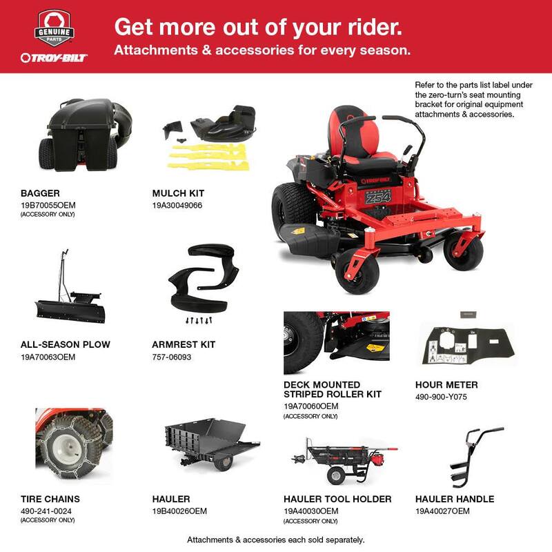 Troy-Bilt Mustang 54 in. 24 HP V-Twin Kohler 7000 Series Engine Dual Hydrostatic Drive Gas Zero Turn Riding Lawn Mower - Mustang Z54