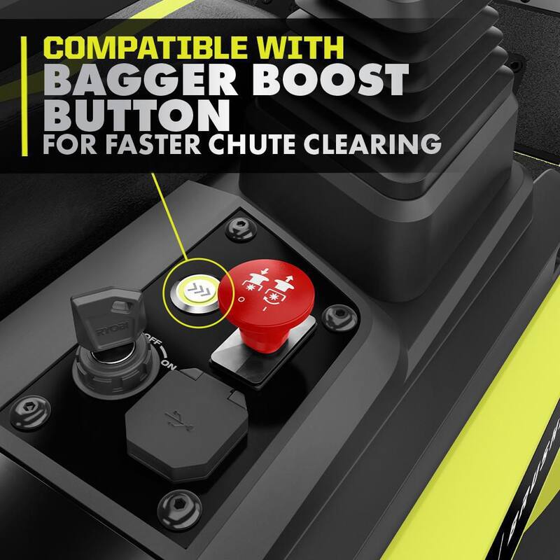RYOBI 80V HP Brushless 42 in. Battery Electric Cordless Zero Turn Mower with Bagger with Boost, 80V and 40V Batteries - RYRM8021-2A