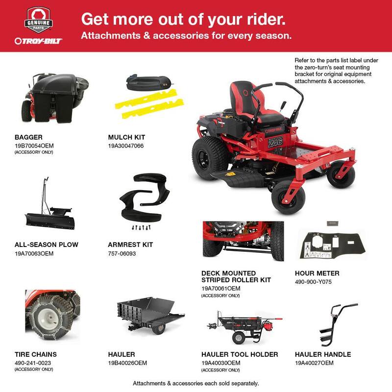 Troy-Bilt Mustang 46 in. 22 HP V-Twin Kohler 7000 Series Engine Dual Hydrostatic Drive Gas Zero Turn Riding Lawn Mower - Mustang Z46