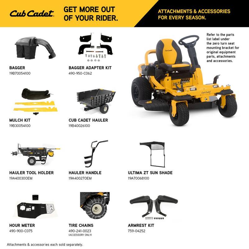 Cub Cadet Ultima ZTS1 42 in. Fabricated Deck 22HP V-Twin Kohler 7000 Series Engine Dual Hydro Drive Gas Zero Turn Riding Mower - ZTS1-42