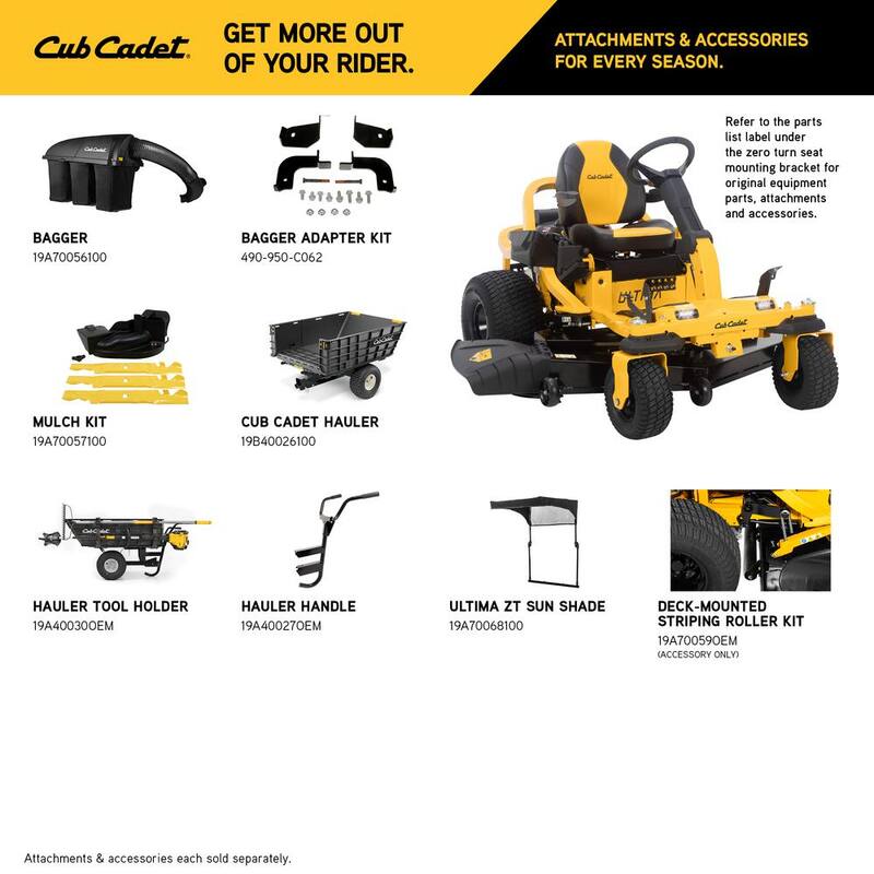 Cub Cadet Ultima ZTS2 60 in. Fabricated Deck 25HP V-Twin Kohler 7000 PRO Series Engine Dual Hydro Drive Gas 0 Turn Riding Mower - ZTS2-60