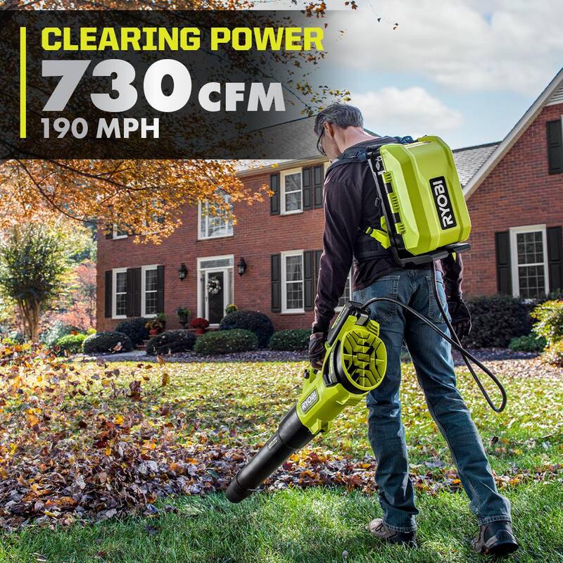 RYOBI 54 in. 80-Volt HP Brushless Battery Electric Cordless Zero Turn Mower, Blower, Backpack Battery - Batteries and Chargers - RYRM8034-2X