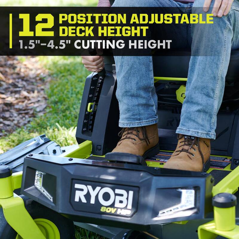 RYOBI 80V HP Brushless 54 in. Battery Electric Cordless Zero Turn Mower & Mulch Kit - 80V Batteries, 40V Batteries - RYRM8034-MK