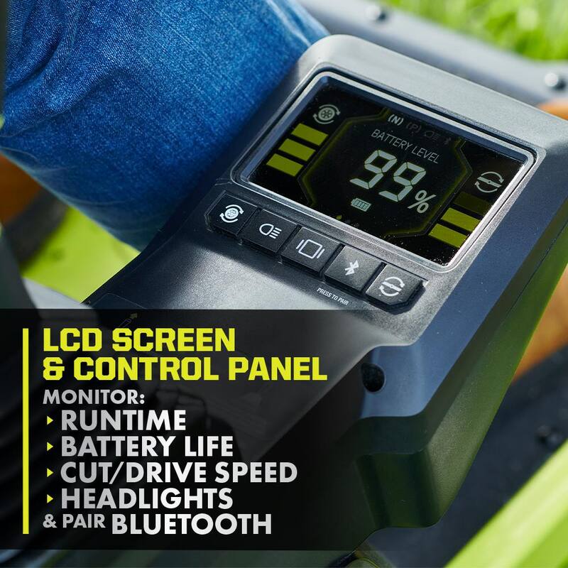 RYOBI 80V HP Brushless 30 in. Battery Electric Cordless Zero Turn Mower with Bagger, (2) 80V 10 Ah Batteries, Charger - RYRM8010-1A
