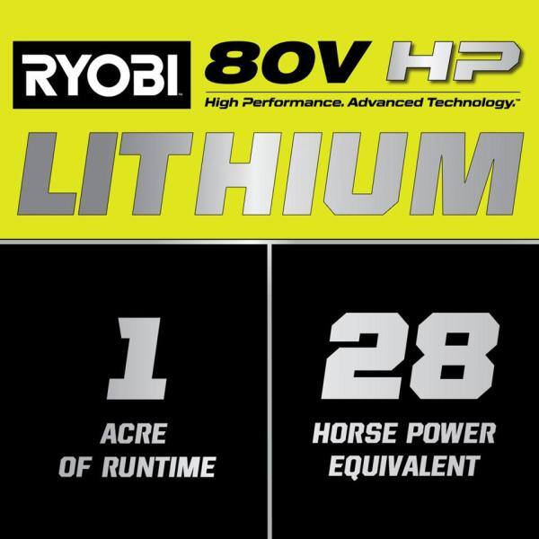 RYOBI 80V HP Brushless 30 in. Battery Electric Cordless Zero Turn Mower with Bagger, (2) 80V 10 Ah Batteries, Charger - RYRM8010-1A