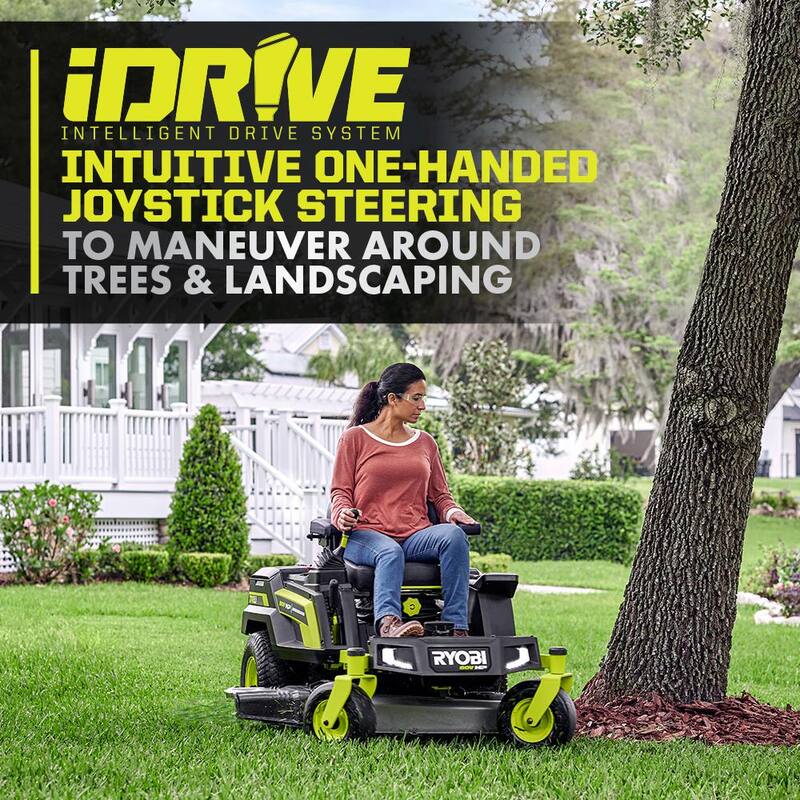 RYOBI 42 in. 80-Volt HP Brushless Battery Electric Cordless Zero Turn Mower, Blower, Backpack Battery - Batteries and Chargers - RYRM8021-2X