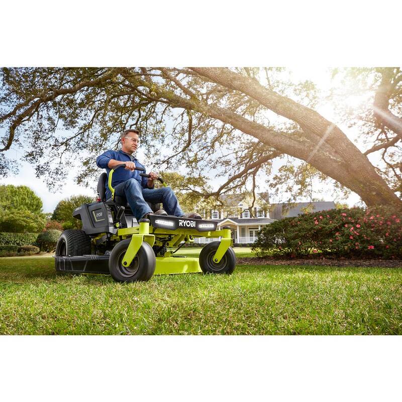 RYOBI 42 in. 100 Ah Battery Electric Riding Zero Turn Mower - RY48ZTR100