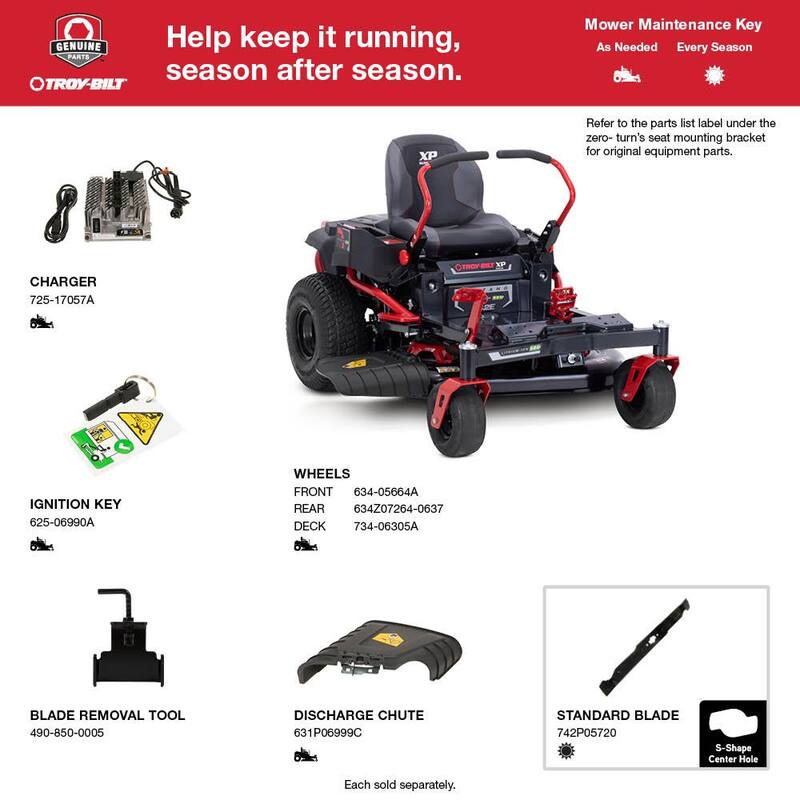 Troy-Bilt XP 42 in. 56-Volt MAX 60 Ah Battery Lithium-Ion Electric Drive Zero Turn Mower - Mustang Z42E XP