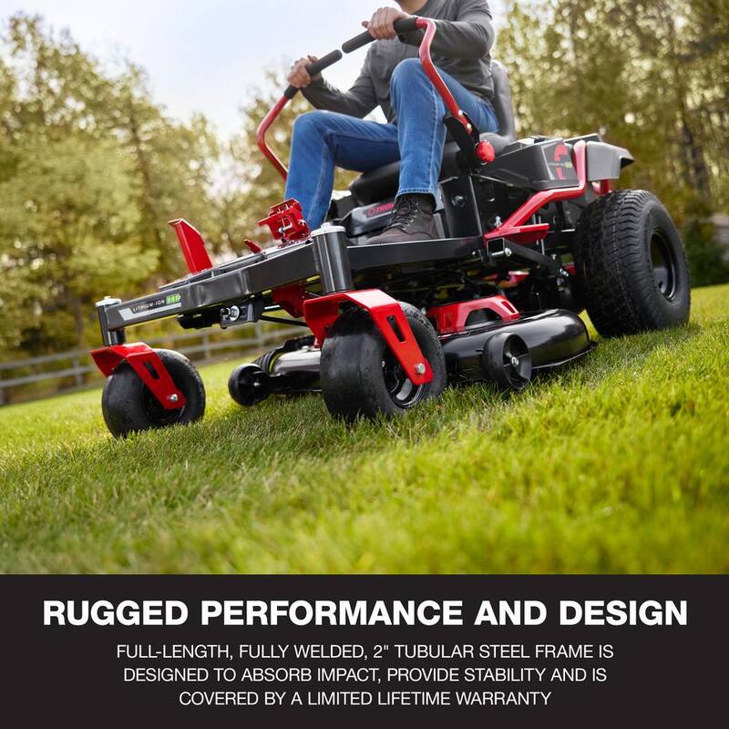 Troy-Bilt XP 42 in. 56-Volt MAX 60 Ah Battery Lithium-Ion Electric Drive Zero Turn Mower - Mustang Z42E XP