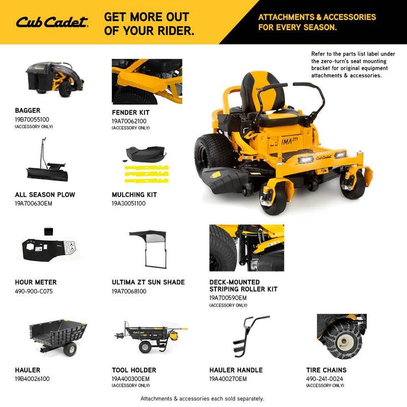Cub Cadet Ultima ZT1 54 in. Fabricated Deck 23HP V-Twin Kawasaki FR Series Engine Dual Hydro Drive Gas Zero Turn Riding Lawn Mower - ZT1-54P