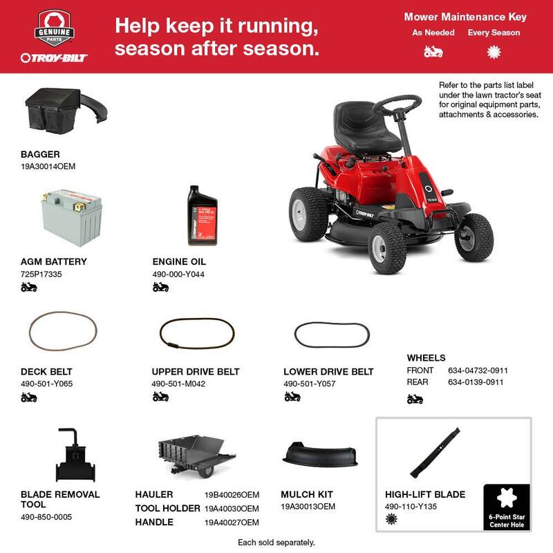 Troy-Bilt 30 in. 10.5 HP Briggs and Stratton Engine 6-Speed Manual Drive Gas Rear Engine Riding Mower with Mulch Kit Included - TB30B