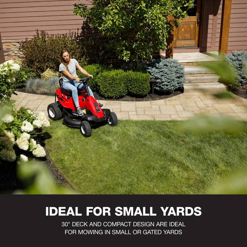 Troy-Bilt 30 in. 10.5 HP Briggs and Stratton Engine 6-Speed Manual Drive Gas Rear Engine Riding Mower with Mulch Kit Included - TB30B