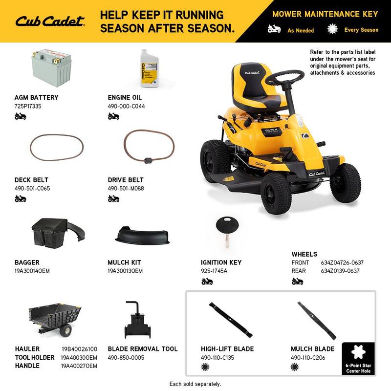Cub Cadet 30 in. 10.5 HP Briggs & Stratton Engine Hydrostatic Drive Gas Rear Engine Riding Mower with Mulch Kit Included - CC30H