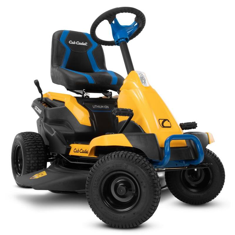 Cub Cadet 30 in. 56-Volt MAX 30 Ah Battery Lithium-Ion Electric Drive Cordless Riding Lawn Tractor with Mulch Kit Included - CC30E