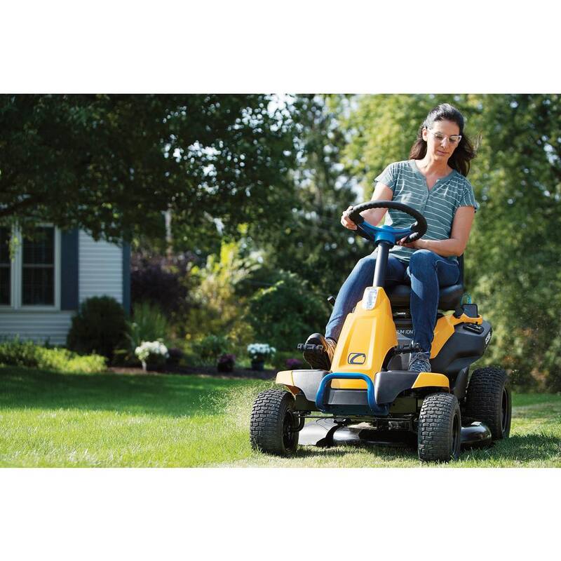 Cub Cadet 30 in. 56-Volt MAX 30 Ah Battery Lithium-Ion Electric Drive Cordless Riding Lawn Tractor with Mulch Kit Included - CC30E