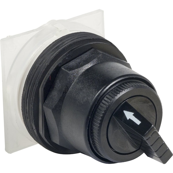 Cabeza de interruptor selector Schneider Electric, Harmony 9001SK, plástico, mango estándar, negro, 30mm, 2 posiciones, retorno por resorte de derecha a izquierda - 9001SKS34B