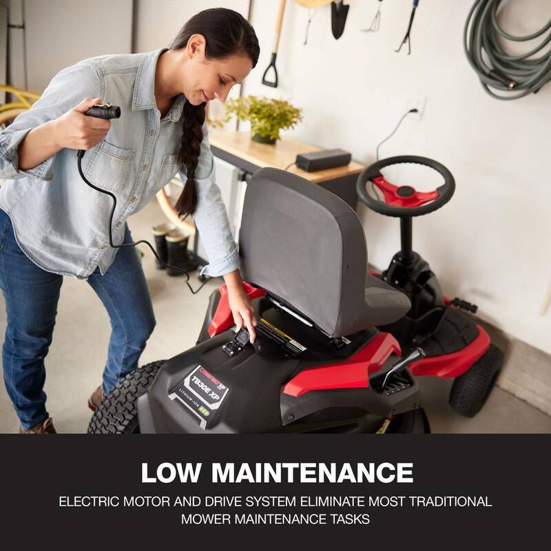 Troy-Bilt XP 30 in. 56-Volt MAX 30 Ah Battery Lithium-Ion Electric Drive Cordless Riding Lawn Tractor with Mulch Kit Included - TB30E XP