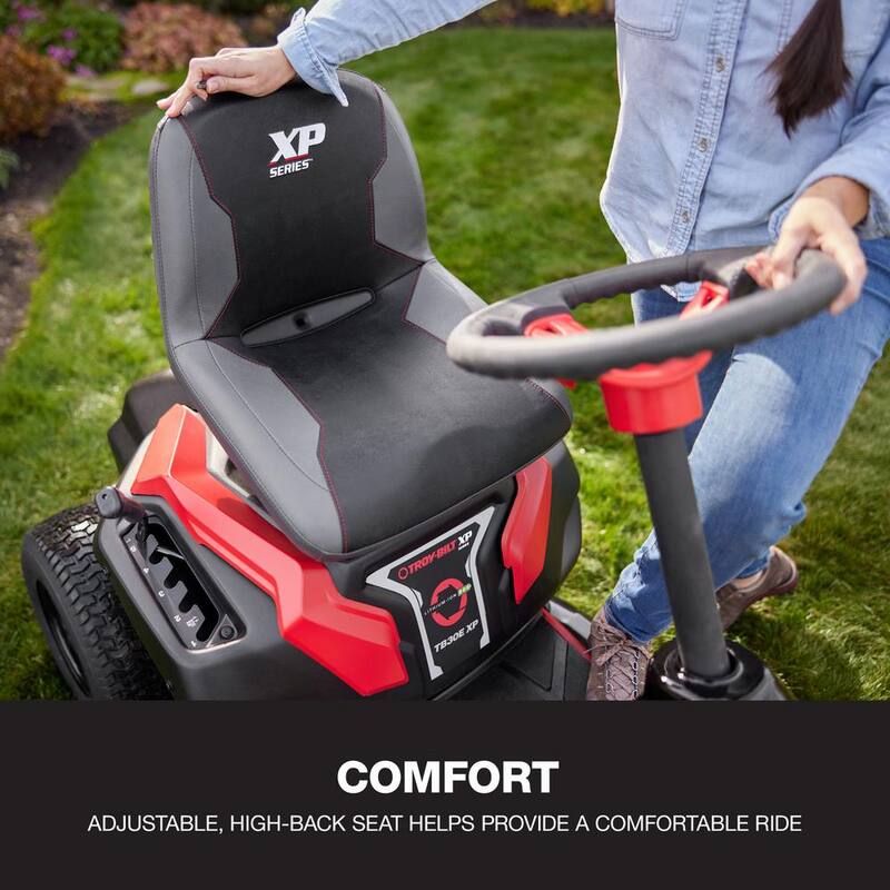 Troy-Bilt XP 30 in. 56-Volt MAX 30 Ah Battery Lithium-Ion Electric Drive Cordless Riding Lawn Tractor with Mulch Kit Included - TB30E XP