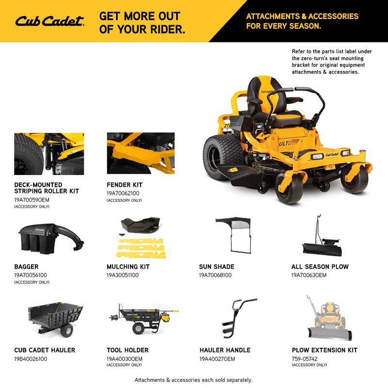 Cub Cadet Ultima ZT2 54 in. Fabricated Deck 23HP V-Twin Kawasaki FR Series Engine Dual Hydro DriveGas Zero Turn Riding Lawn Mower - ZT2-54