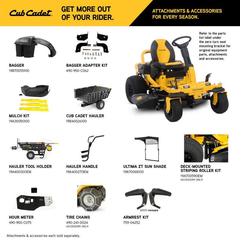Cub Cadet Ultima ZTS1 50 in. Fabricated Deck 23HP V-Twin Kohler 7000 Series Engine Dual Hydro Drive Gas 0 Turn Riding Mower - ZTS1-50