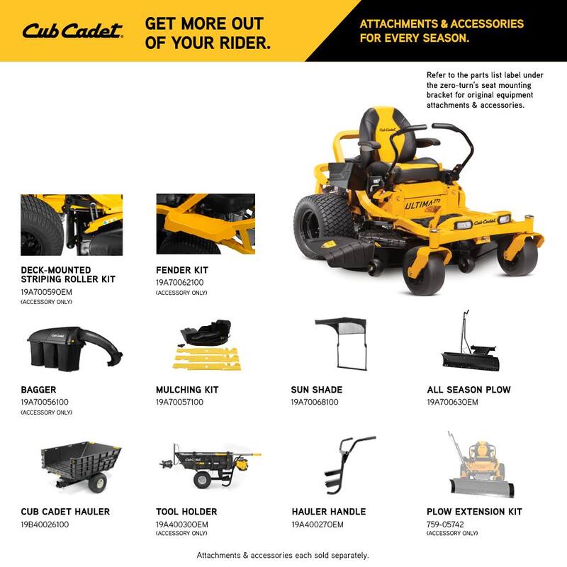 Cub Cadet Ultima ZT2 60 in. Fabricated Deck 24HP V-Twin Kawasaki FR Series Engine Dual Hydro DriveGas Zero Turn Riding Lawn Mower - ZT2-60