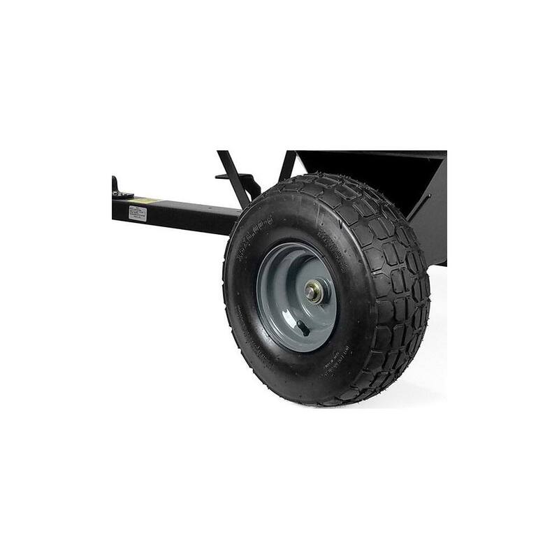 Brinly-Hardy 650 lb. 10 cu. ft. Tow-Behind Lawn Mower Trailer Dump Cart with Compression-Molded Bed for Lawn Tractors and ZTR Mowers - PCT-101BH