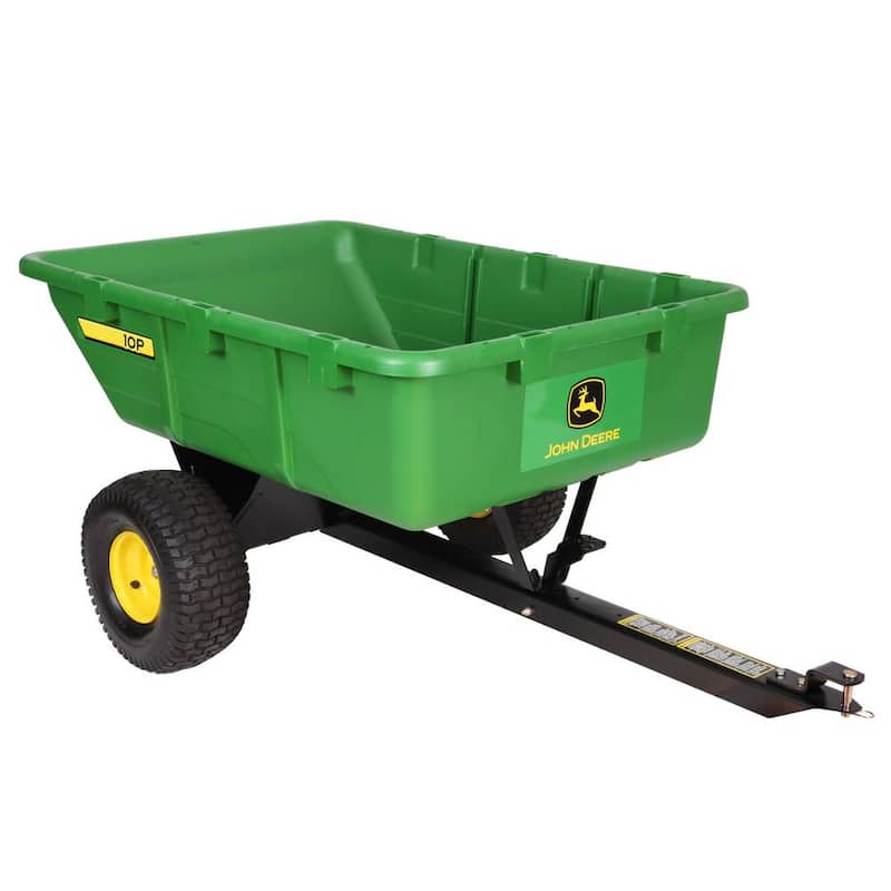 John Deere 650 lb. 10 cu. ft. Tow-Behind Poly Utility Cart - PCT-100JDC