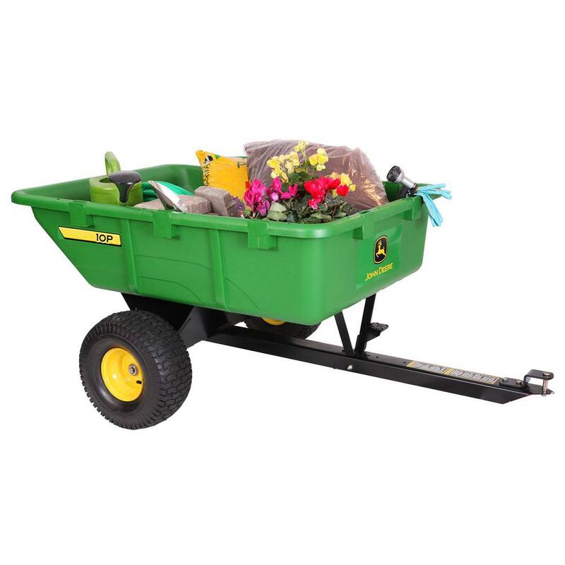John Deere 650 lb. 10 cu. ft. Tow-Behind Poly Utility Cart - PCT-100JDC