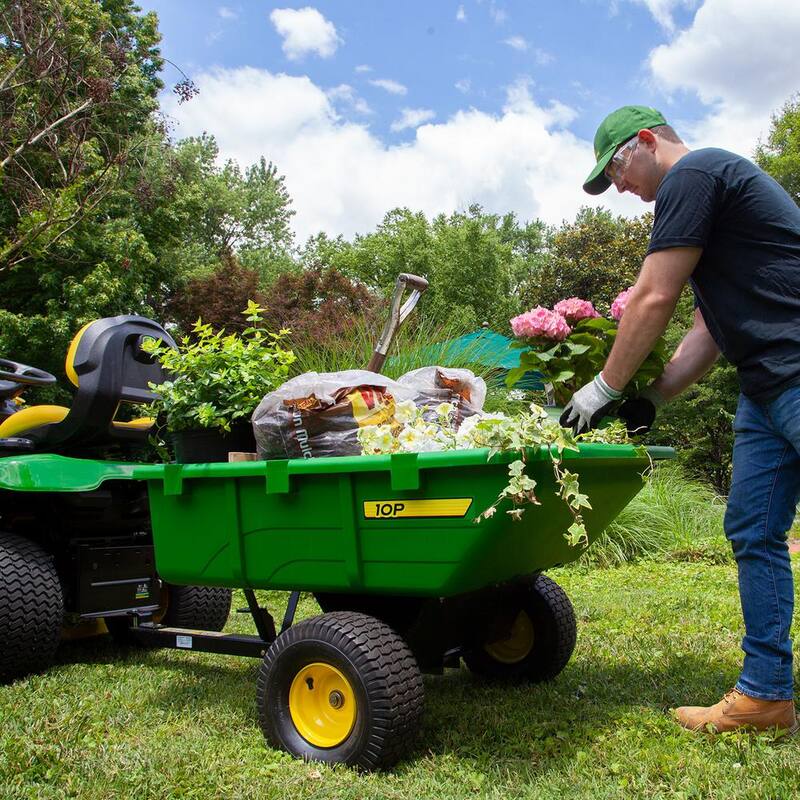 John Deere 650 lb. 10 cu. ft. Tow-Behind Poly Utility Cart - PCT-100JDC