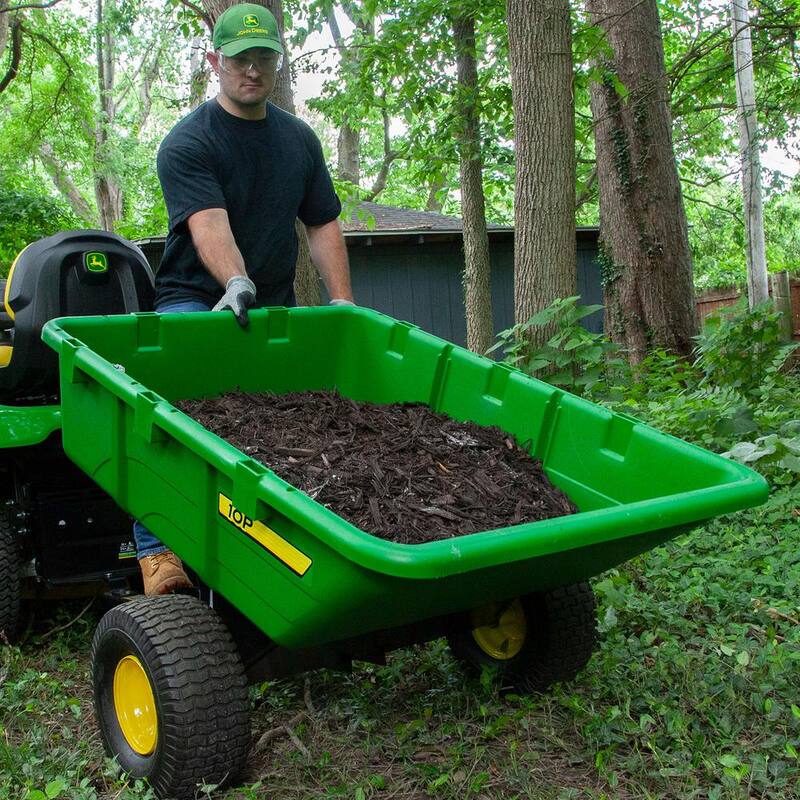 John Deere 650 lb. 10 cu. ft. Tow-Behind Poly Utility Cart - PCT-100JDC