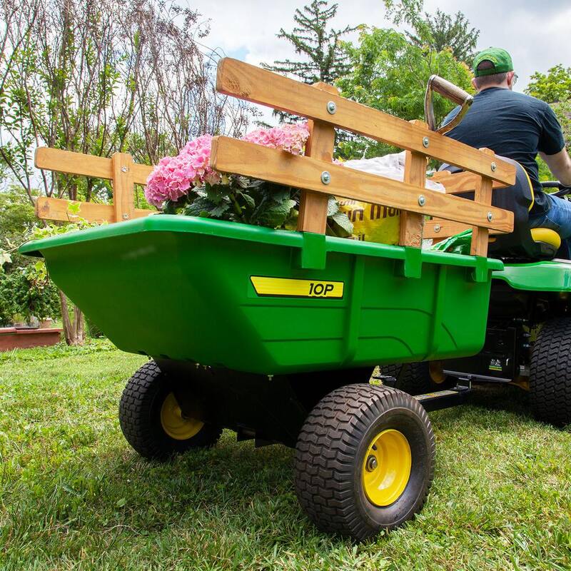 John Deere 650 lb. 10 cu. ft. Tow-Behind Poly Utility Cart - PCT-100JDC