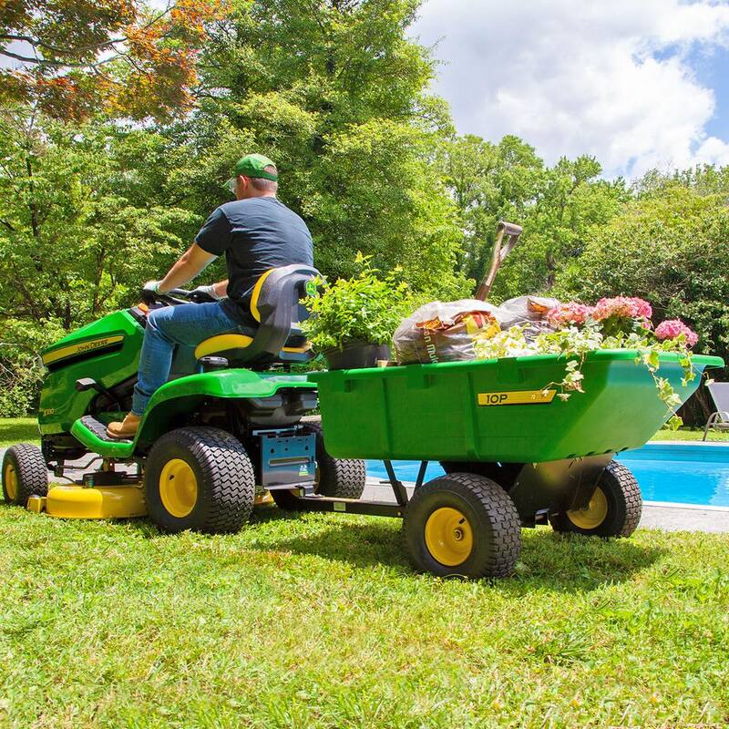 John Deere 650 lb. 10 cu. ft. Tow-Behind Poly Utility Cart - PCT-100JDC