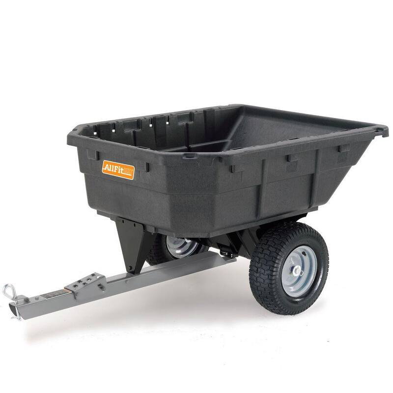 AllFitHD 15 cu. ft. 1000 lb. Capacity Poly Swivel Dump Cart - AF-1000PS