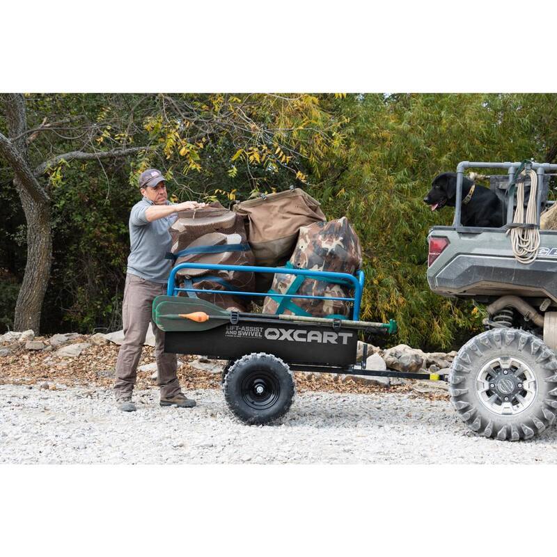 OXCART Trail Boss 1750 lbs. 25 cu. ft. Mesh-Free ATV Utility Dump Trailer - GTMZL0184P