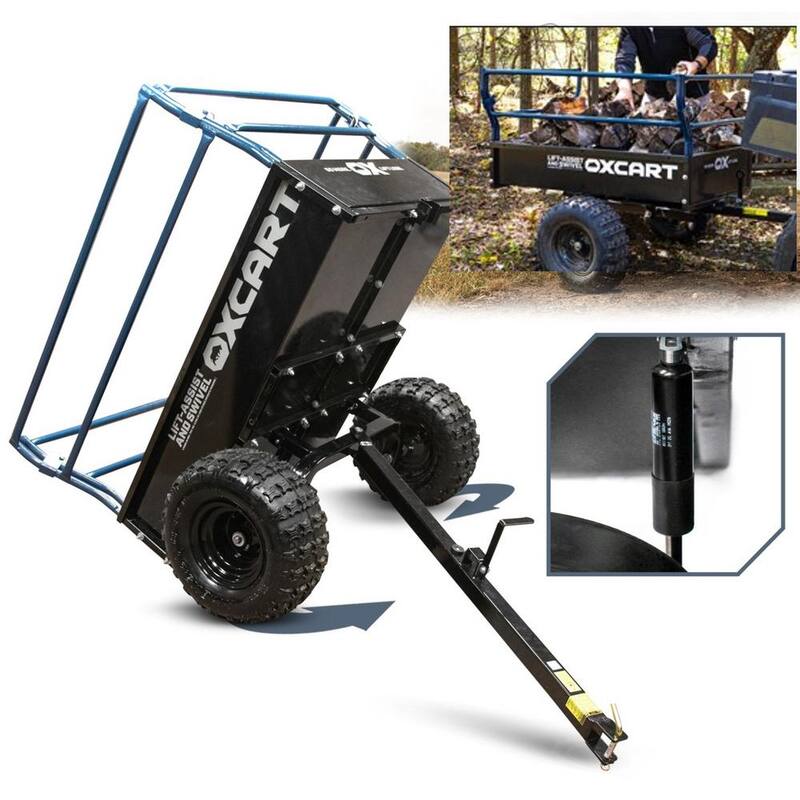 OXCART Trail Boss 1750 lbs. 25 cu. ft. Mesh-Free ATV Utility Dump Trailer - GTMZL0184P