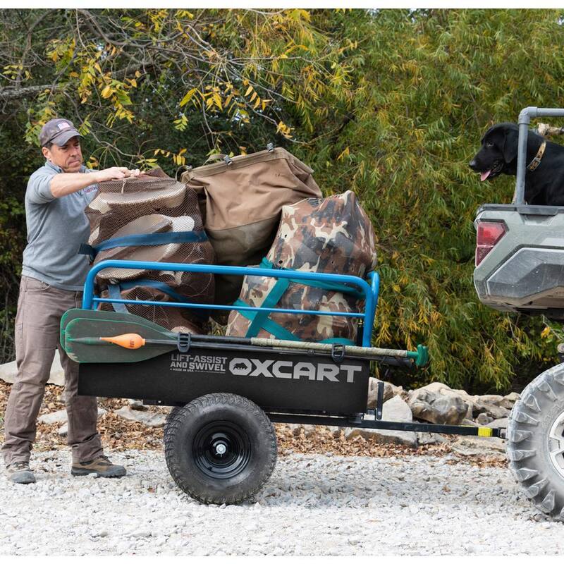 OXCART Trail Boss 1750 lbs. 25 cu. ft. Mesh-Free ATV Utility Dump Trailer - GTMZL0184P
