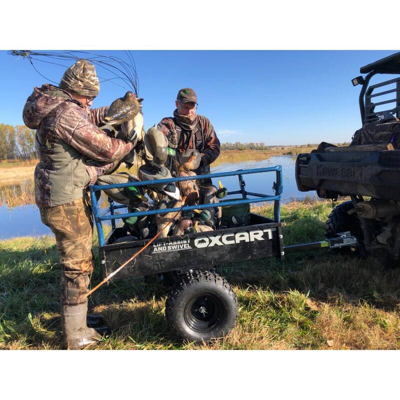 OXCART Trail Boss 1750 lbs. 25 cu. ft. Mesh-Free ATV Utility Dump Trailer - GTMZL0184P