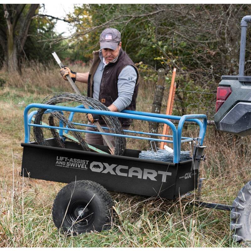 OXCART Trail Boss 1750 lbs. 25 cu. ft. Mesh-Free ATV Utility Dump Trailer - GTMZL0184P