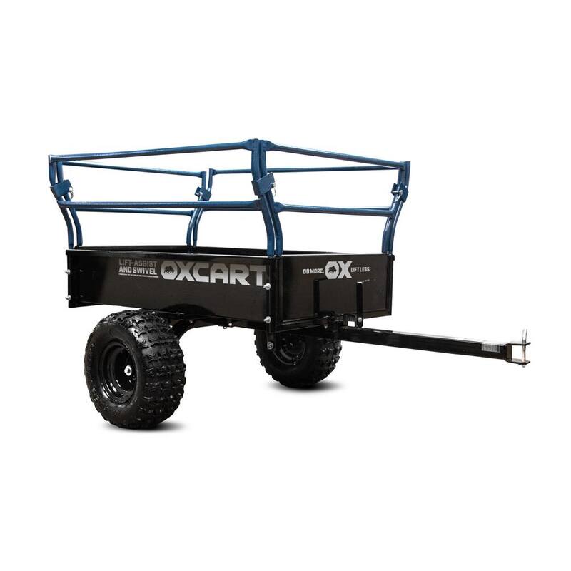 OXCART Trail Boss 1750 lbs. 25 cu. ft. Mesh-Free ATV Utility Dump Trailer - GTMZL0184P