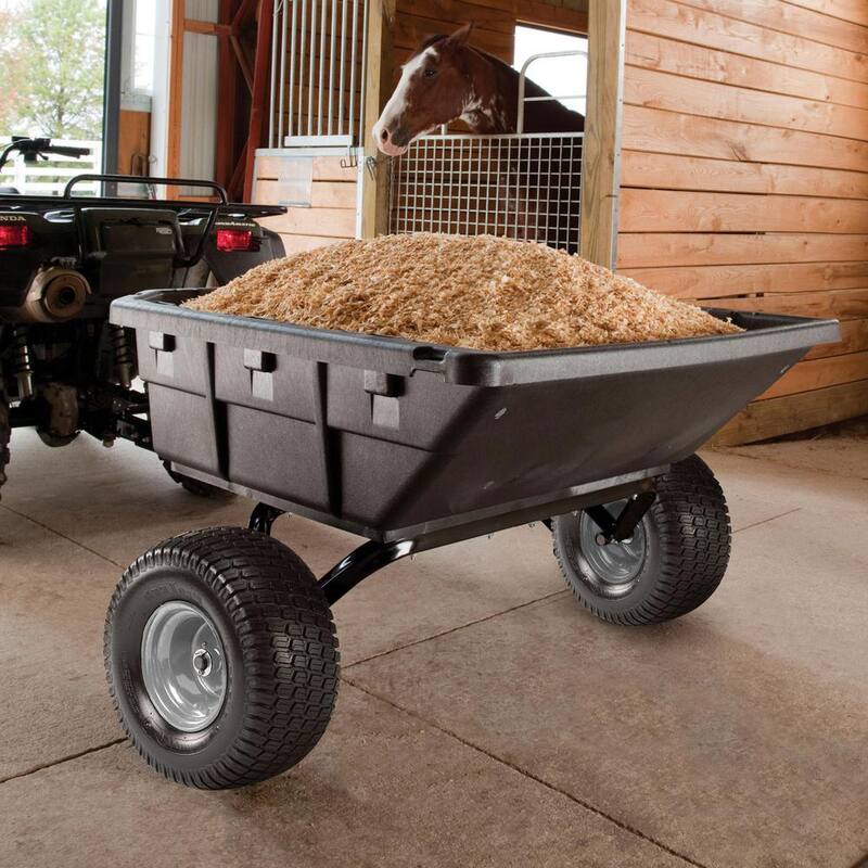 Ohio Steel 15 cu. ft. 1250 lb. Capacity Poly Swivel ATV Cart - 4048PS-ATV