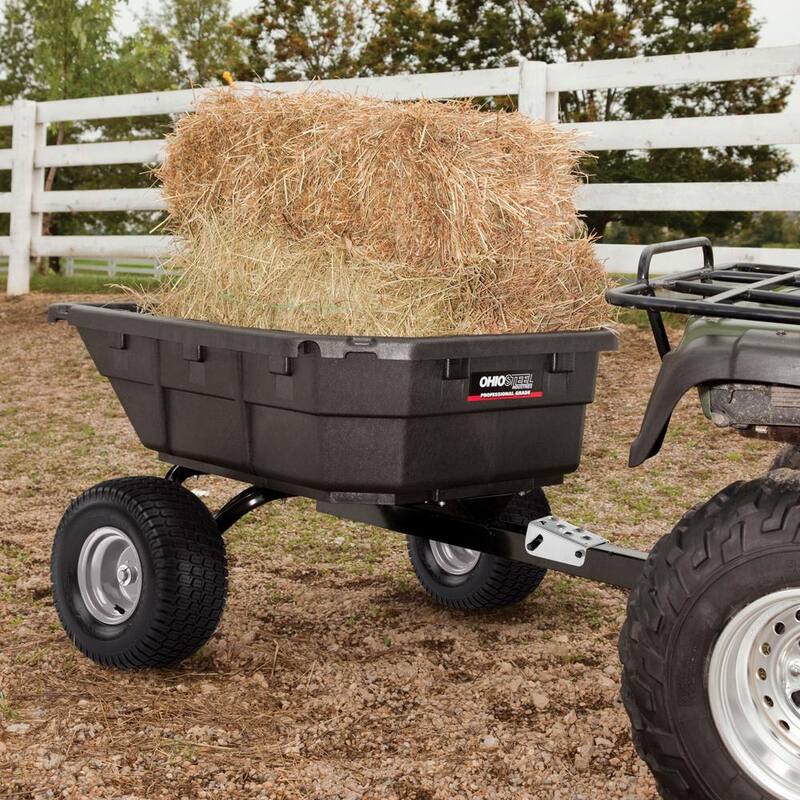 Ohio Steel 15 cu. ft. 1250 lb. Capacity Poly Swivel ATV Cart - 4048PS-ATV