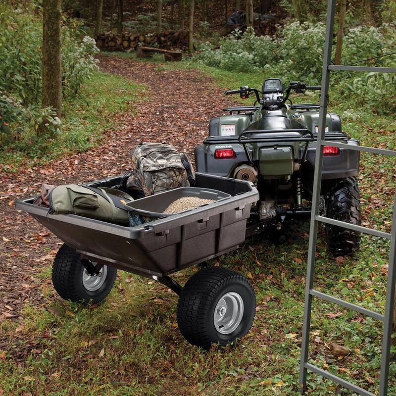 Ohio Steel 15 cu. ft. 1250 lb. Capacity Poly Swivel ATV Cart - 4048PS-ATV