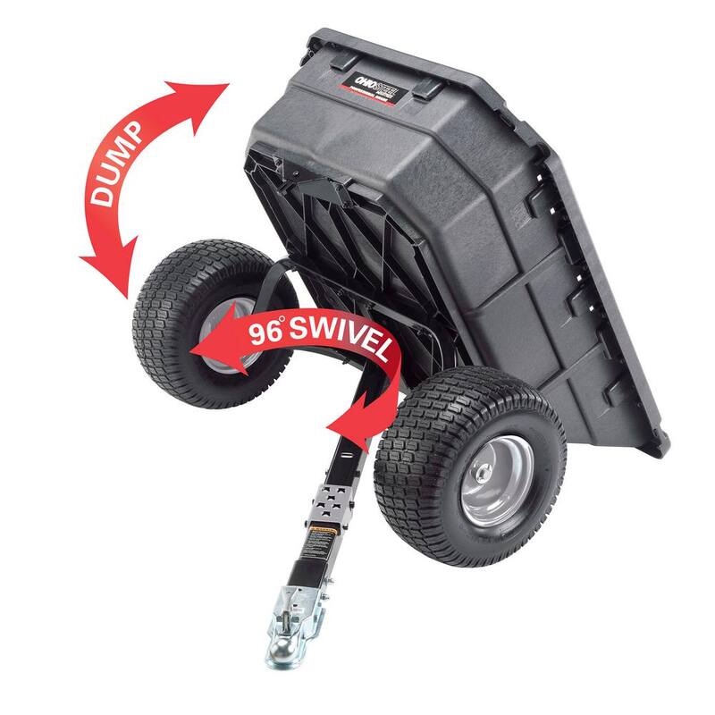 Ohio Steel 15 cu. ft. 1250 lb. Capacity Poly Swivel ATV Cart - 4048PS-ATV