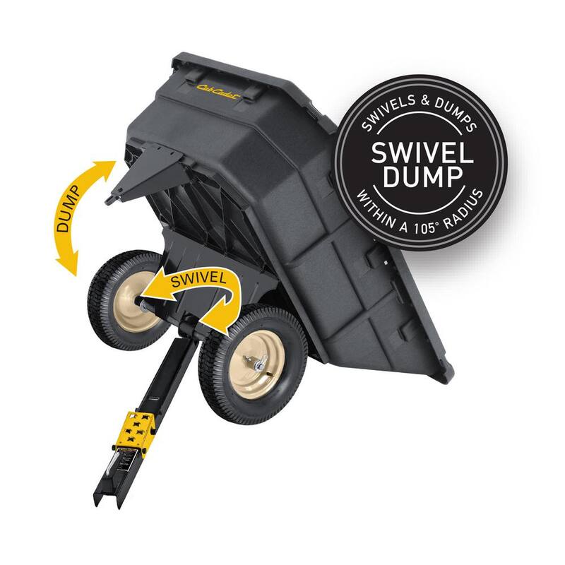 Cub Cadet 15 cu. ft. Poly Swivel Dump Cart - CC-1000PS