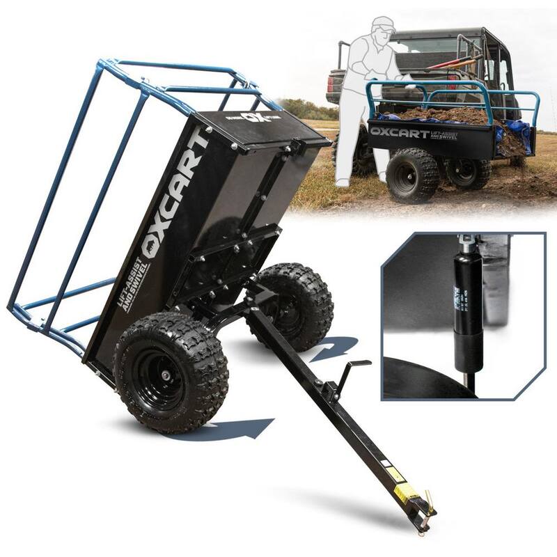 OXCART Trail Boss 1750 lbs. 25 cu. ft. Mesh-Free ATV Utility Dump Trailer - GTMZ41428184P
