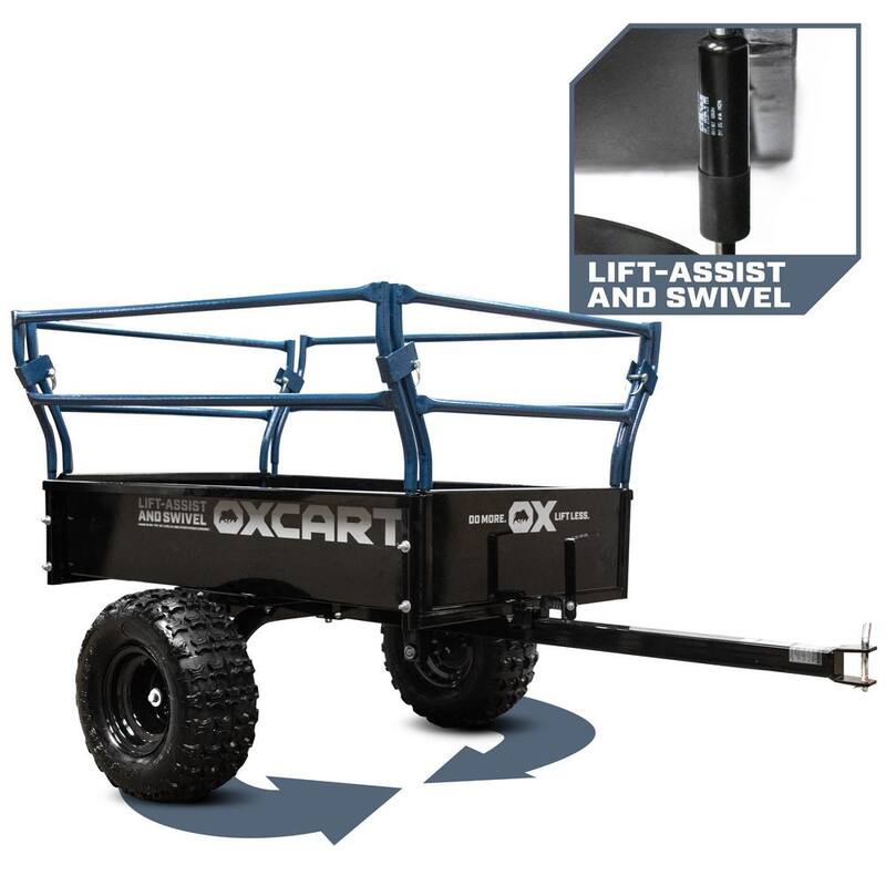 OXCART Trail Boss 1750 lbs. 25 cu. ft. Mesh-Free ATV Utility Dump Trailer - GTMZ41428184P